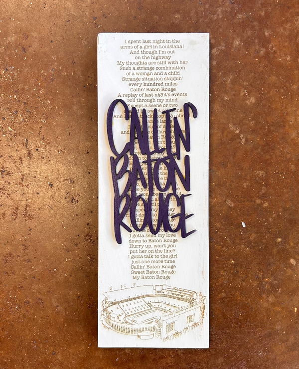 Baton Ruge Sign Callin' Baton Rouge {layered} Sign - The Silver Suitcase