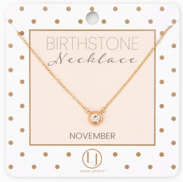 Birthstone Gold Necklace