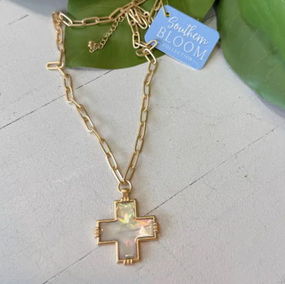 Ivory Light Cross Necklace