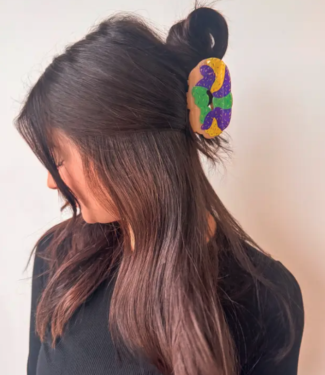 King Cake Hair Clip
