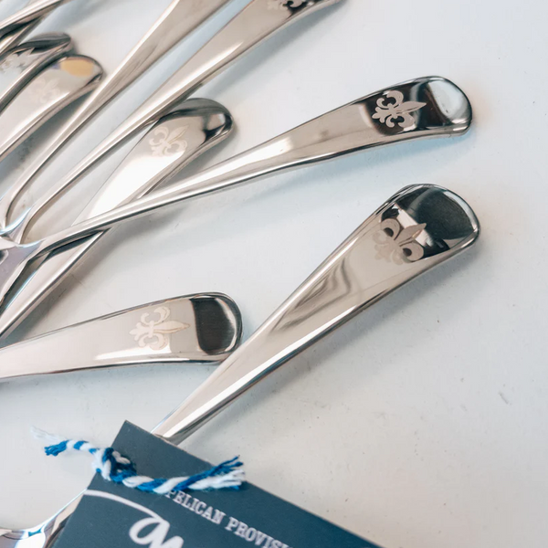 Pelican Gumbo Spoons, Fleur de Lis {Set of 2} - The Silver Suitcase
