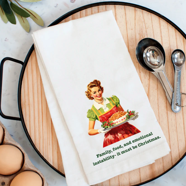 Emotional Instability Christmas Kitchen Towel