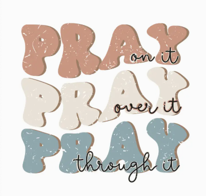 Retro Pray Pray Pray Vinyl, Sticker