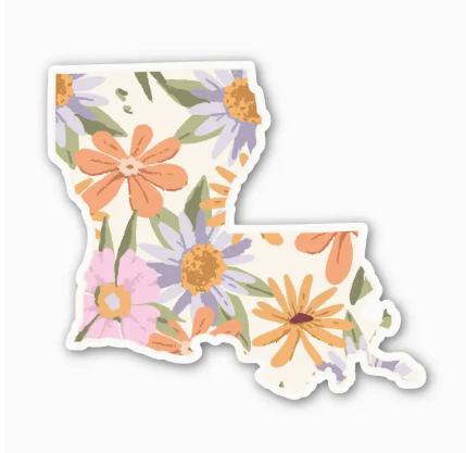 Louisiana Floral Pattern Sticker