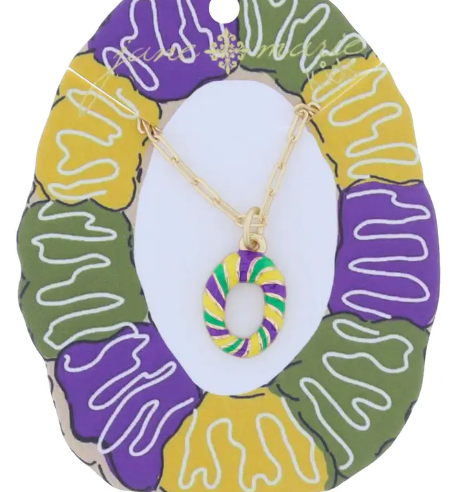King Cake Necklace.