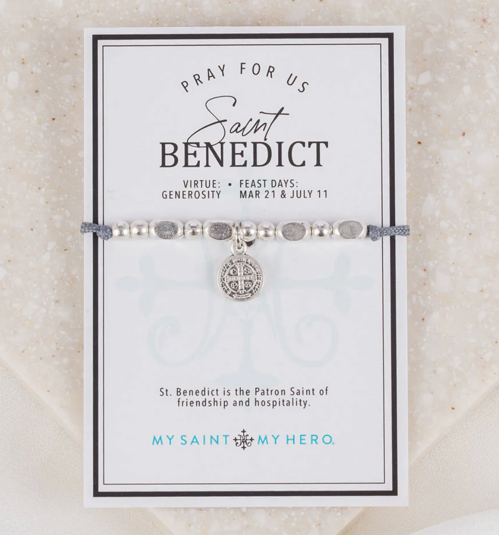 Little Saints St. Benedict Bracelet, Silver