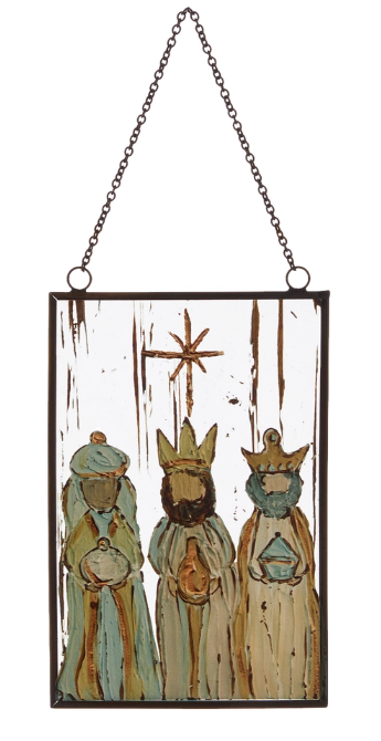 Three Wisemen Glass Ornament
