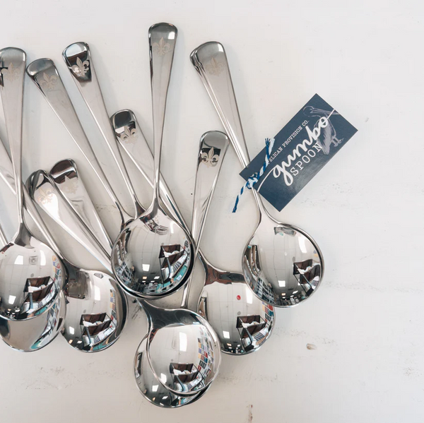 Pelican Gumbo Spoons, Fleur de Lis {Set of 2} - The Silver Suitcase