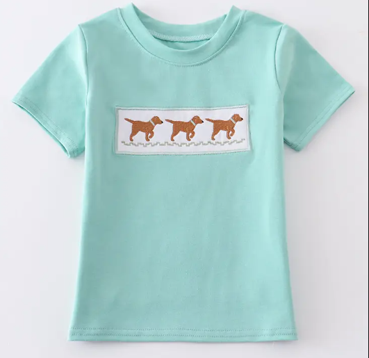 Dogs Embroidered Kid's Shirt