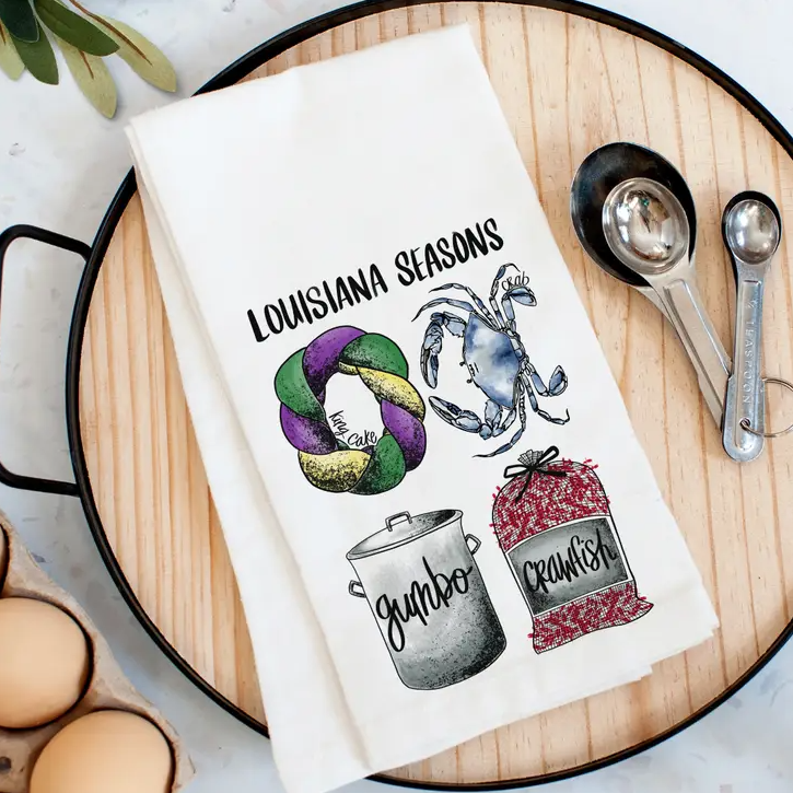 Louisiana Seasons Color {Crab} Kitchen Towel