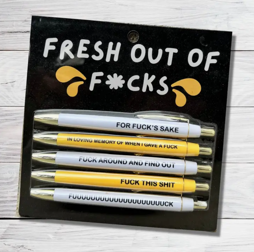 Fresh Out of F*cks Pen Set