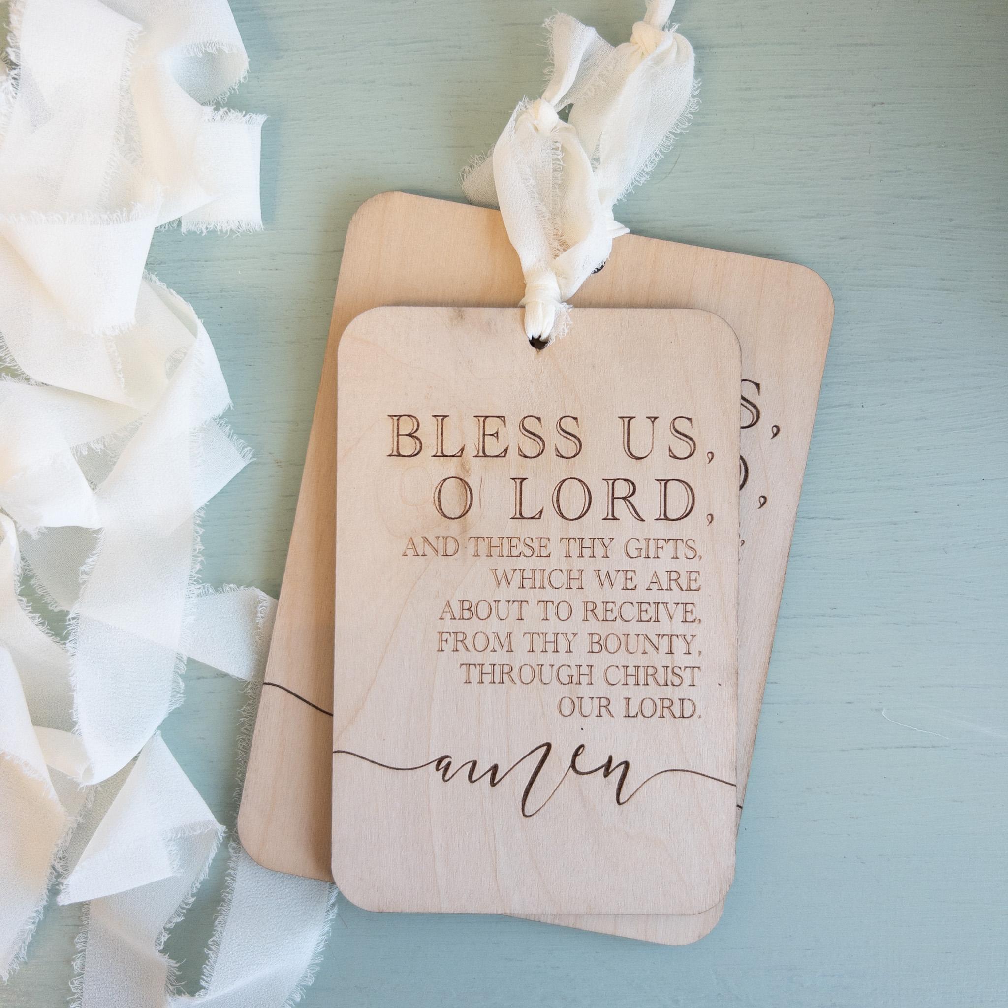 Say Grace Prayer Plaque {4x6}