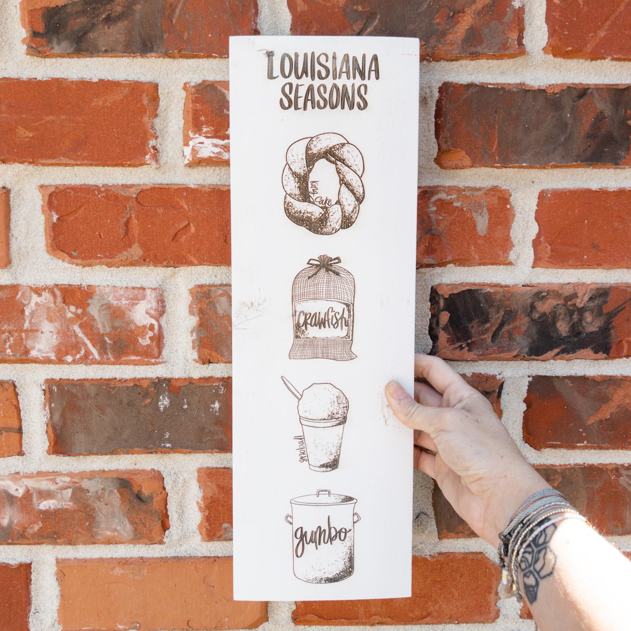 Louisiana Seasons Sign, Medium