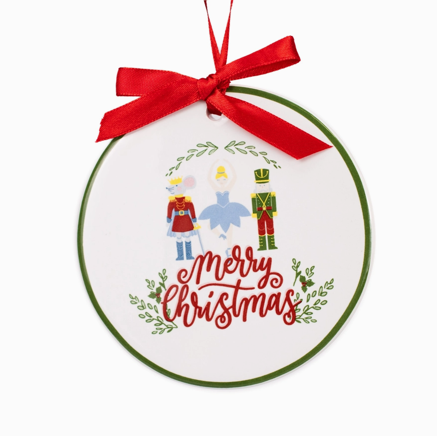 Nutcracker Waltz Ornament White/Multi 4"