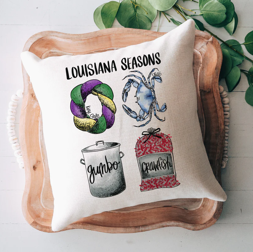 Louisiana Seasons {Crab} Pillow