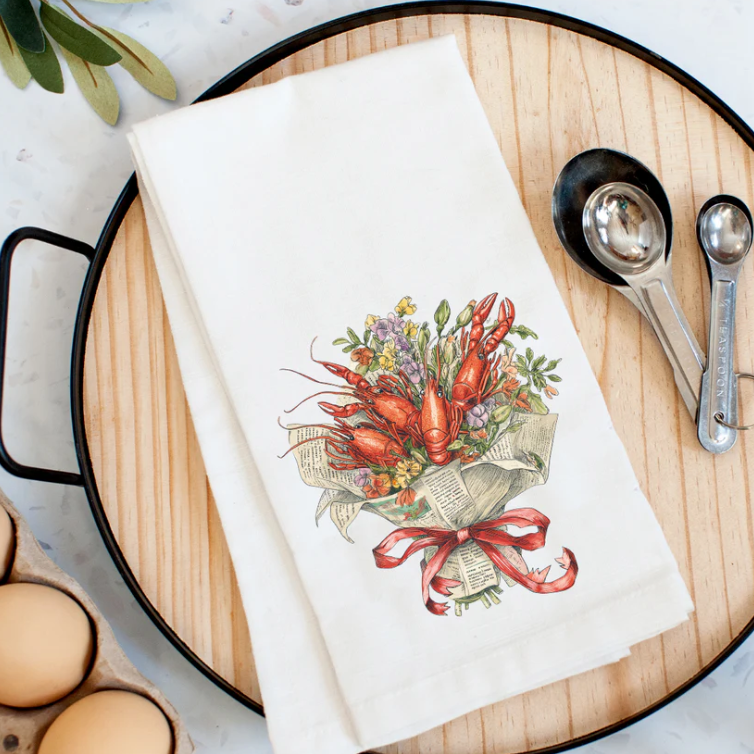 Crawfish Bouquet Kitchen Towel