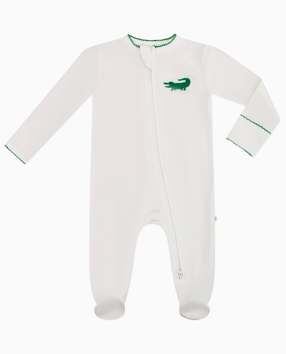 Embroidered Alligator Romper (0-3 months)