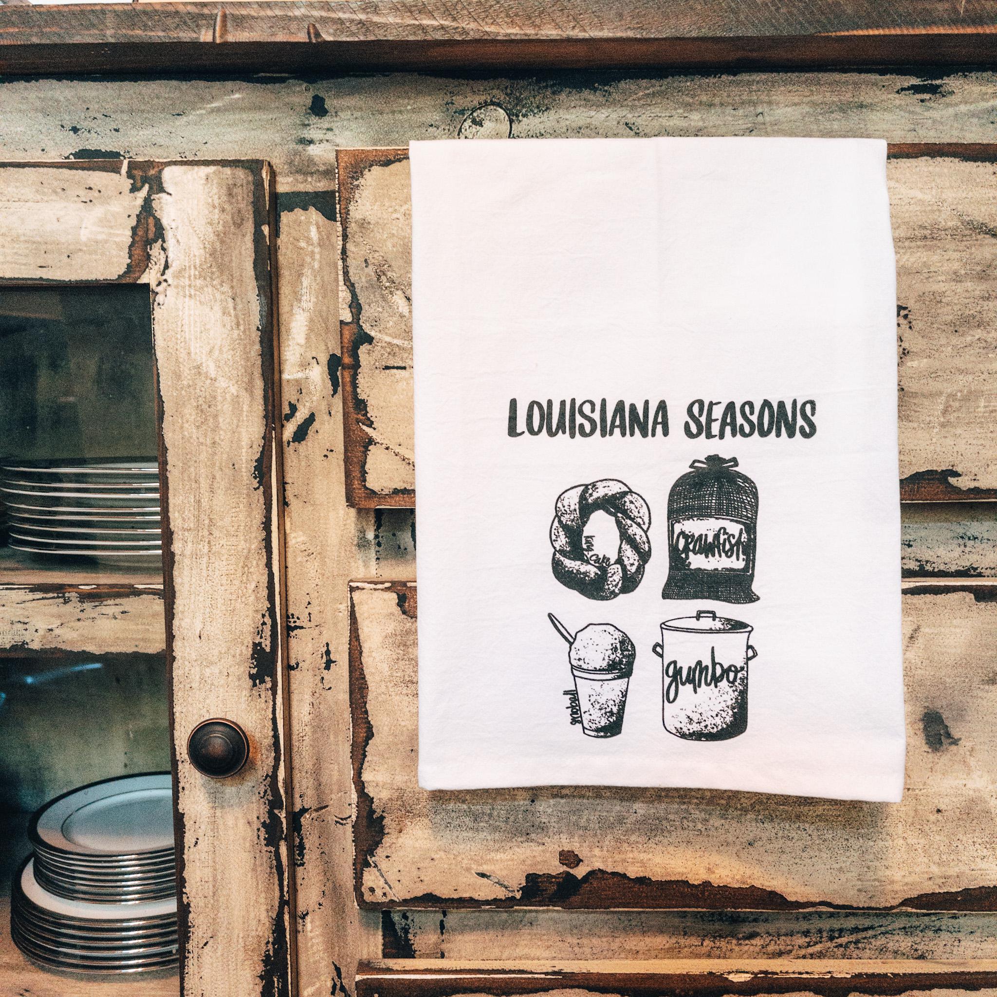 Louisiana Seasons Tea Towel