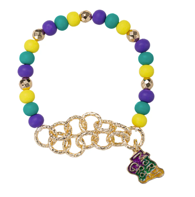 Mardi Gras Charm Bracelet