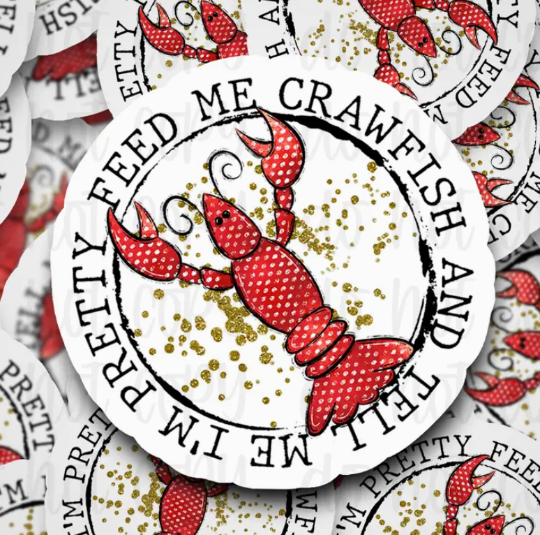 Feed Me Crawfish Sticker