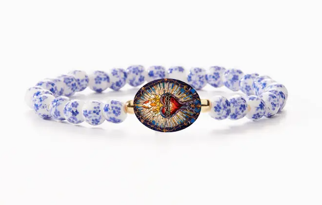 Holy Water Sacred Heart Porcelain Bracelet