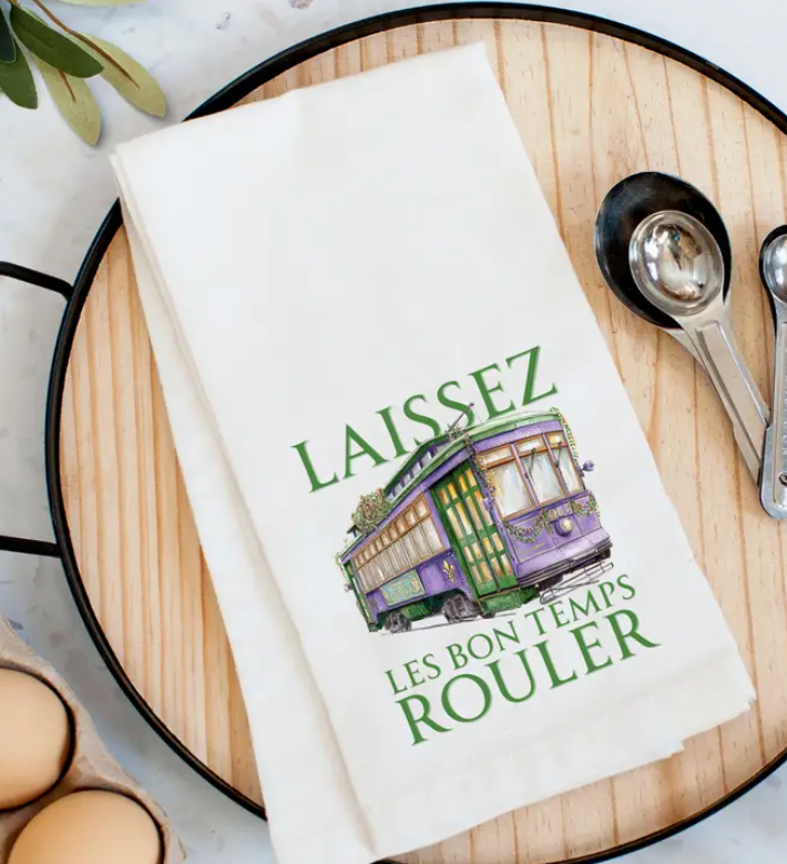 Streetcar Laissez Les Bon Temps Kitchen Towel