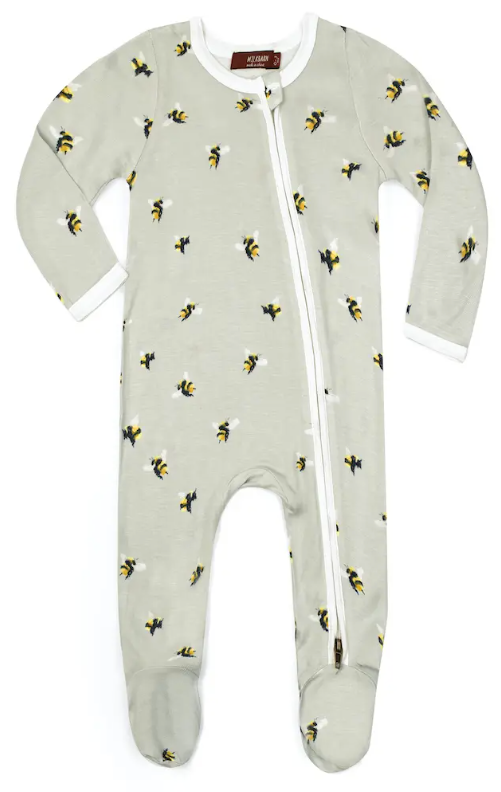 Footed Romper, Bumblebee