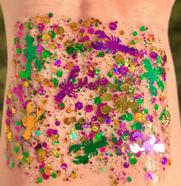 Mardi Gras Crawfish Organic Hair/Body/Face Glitter