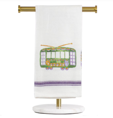 Mardi Streetcar Hand Towel