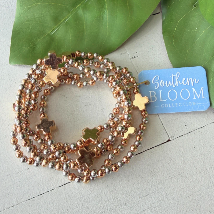 Two Tone Grace Stack Bracelet