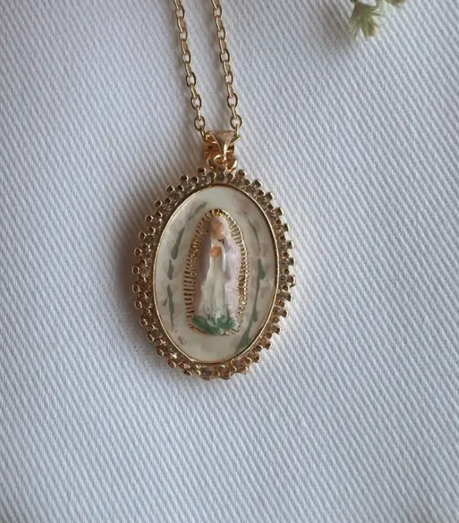 Our Lady in Lavender Necklace