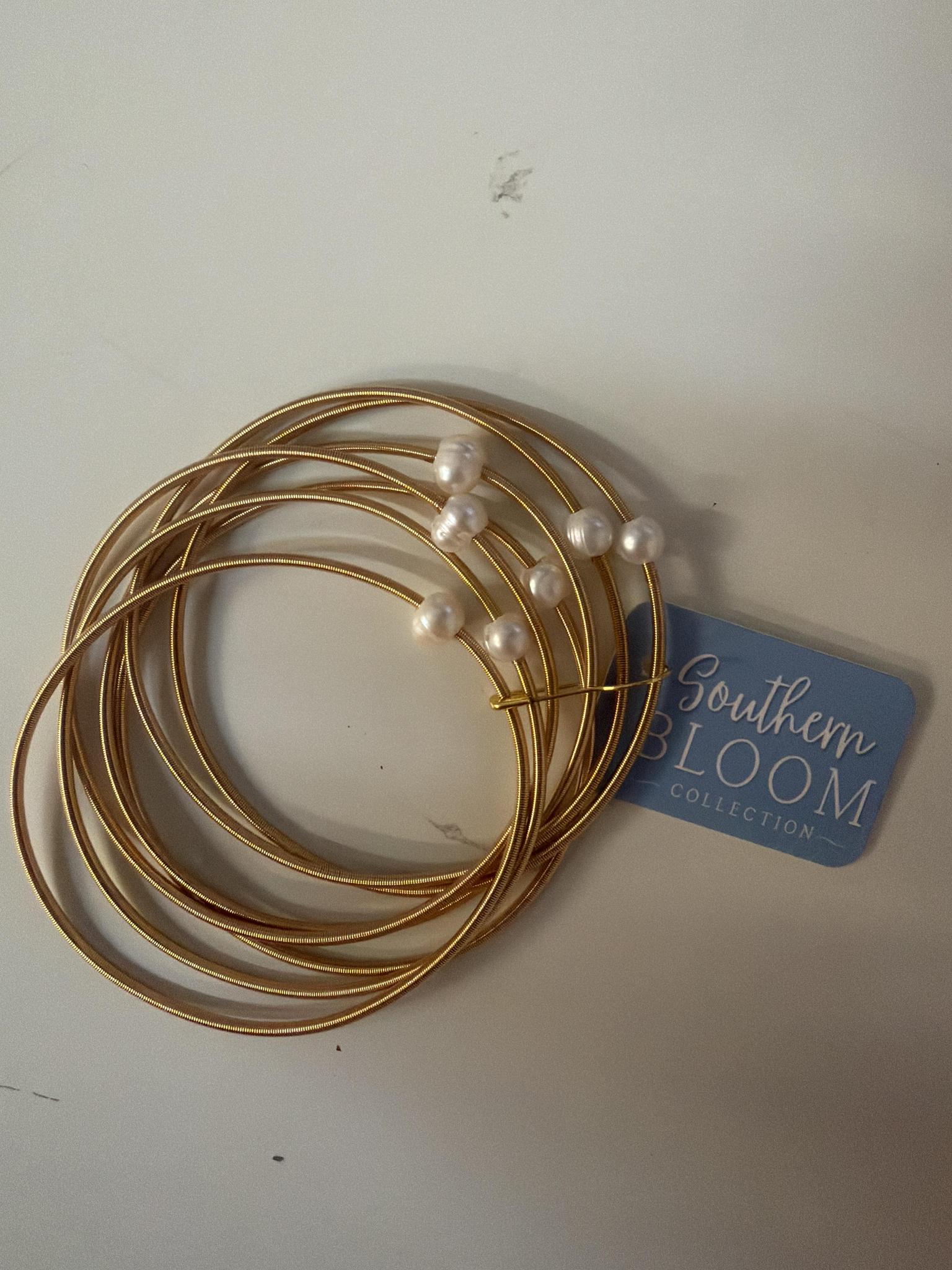 Layered Pearl Luxe Bracelet Stack