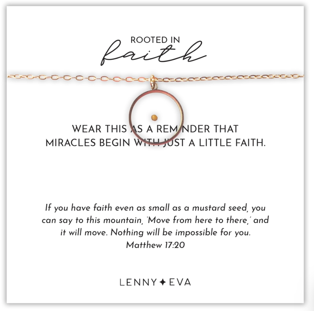 Faith Over Fear Mustard Seed Necklace