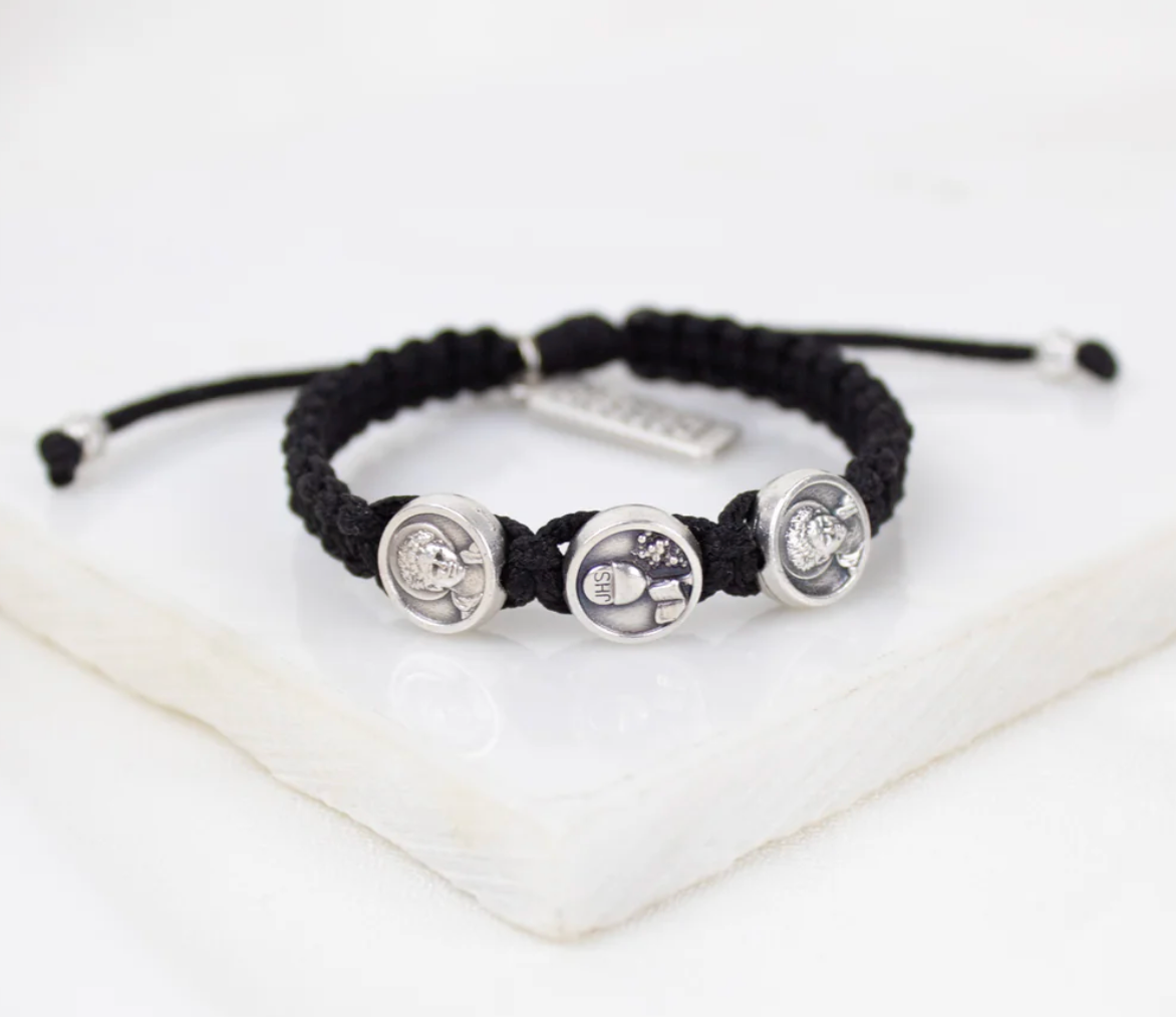 Carlo Acutis Blessing Bracelet, Kids (black)