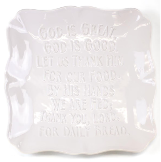 God Is Great Square Platter