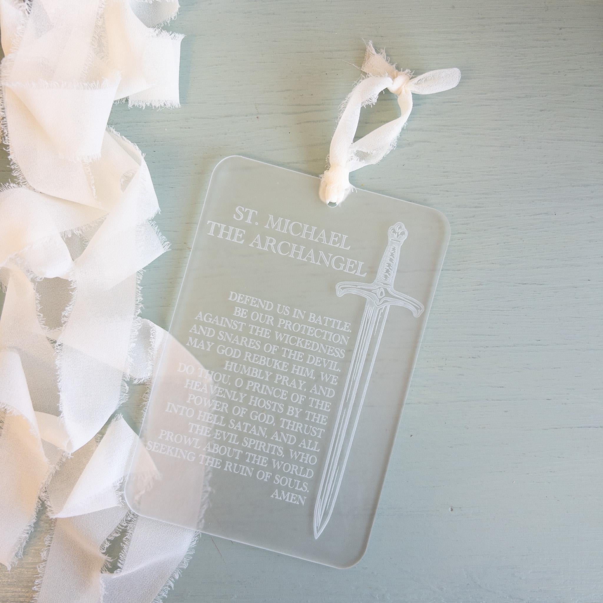 St. Michael Acrylic Prayer Plaque