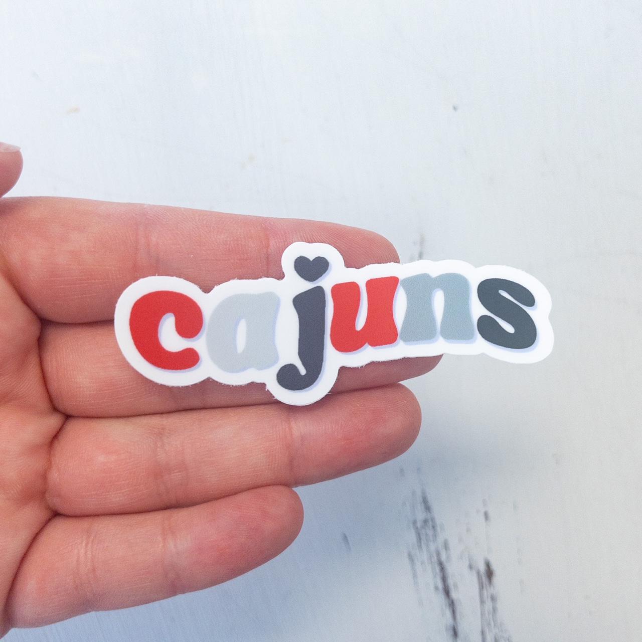 Cajuns Heart Retro Sticker