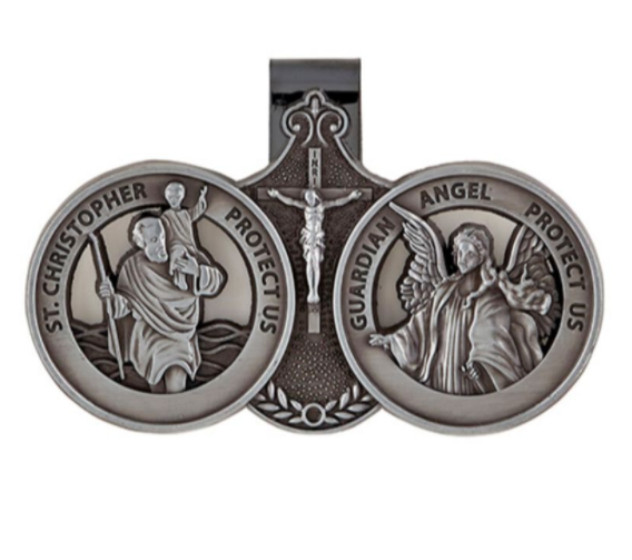 St. Christopher & Angel Visor Clip