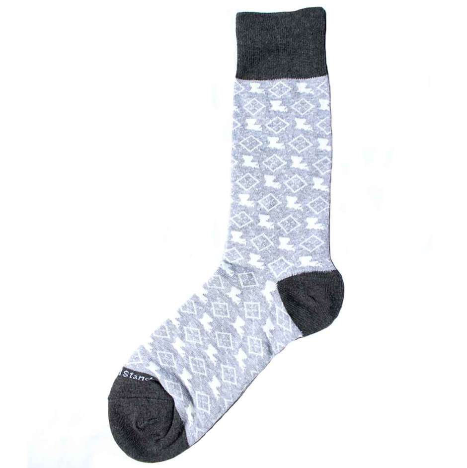 Gray Louisiana Socks