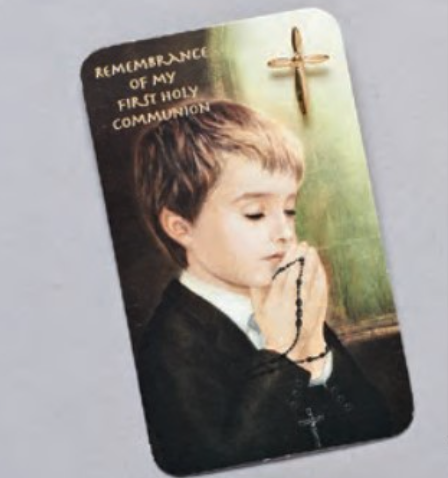 First Communion Prayer Card & Pin