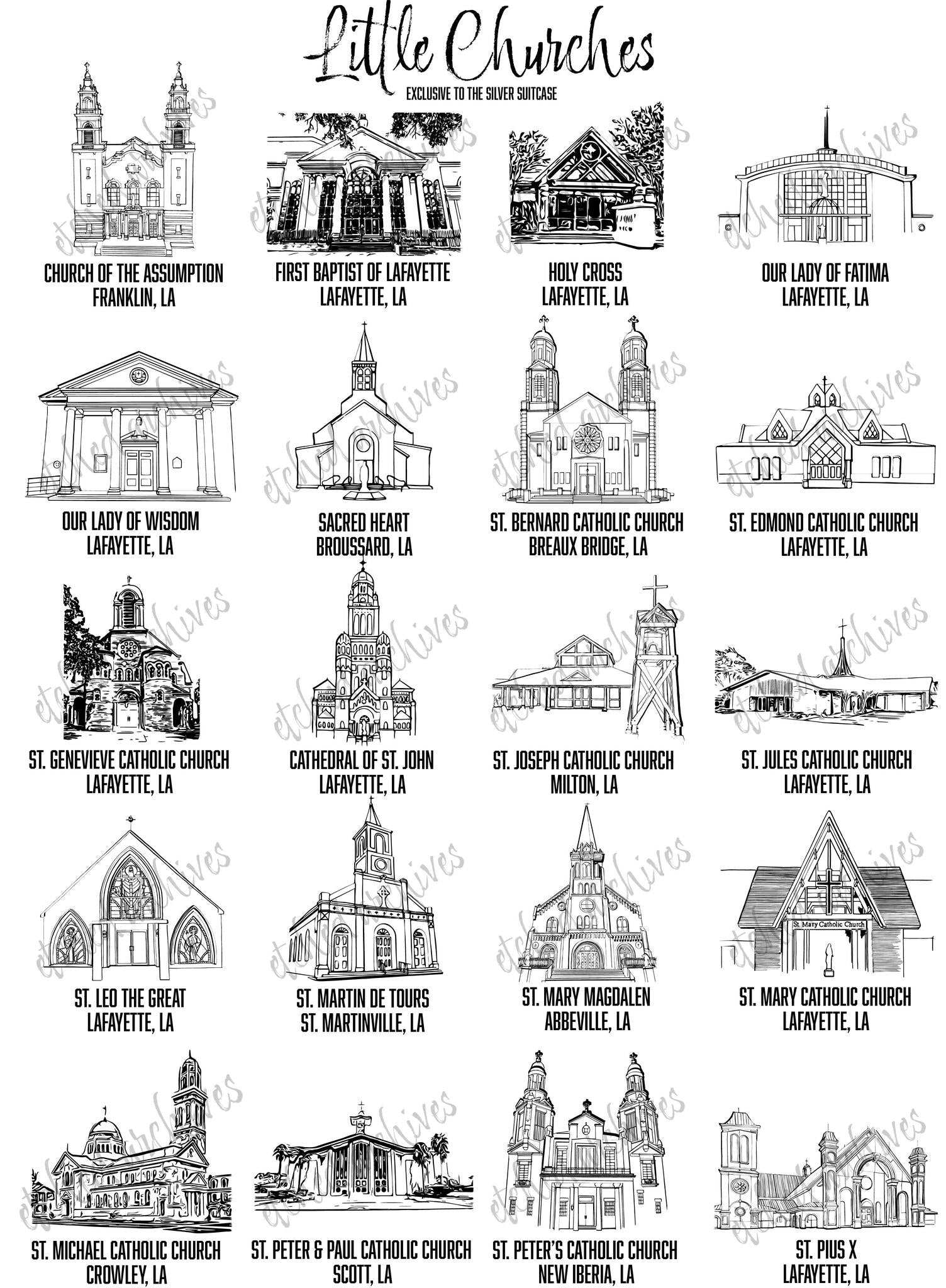 Little Churches {small, framed}