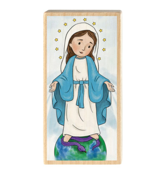 Blessed Mother Mary Mini Saint Block